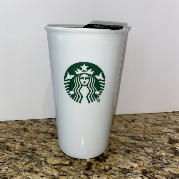 2014 STARBUCKS 10 Oz Travel Coffee Mug Ceramic